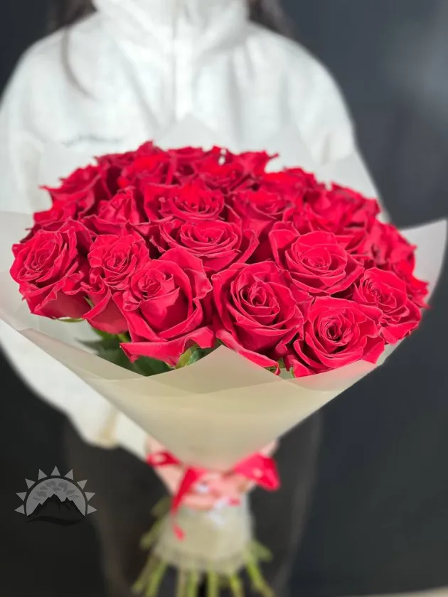 Моно букет из 25 роз