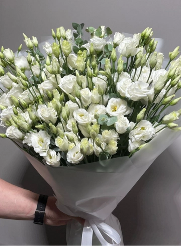 Монобукет Эустома белая 15 шт от интернет-магазина цветов в 