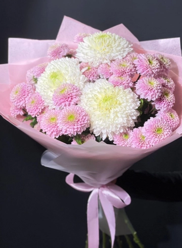 Розовые хризантемы от интернет-магазина цветов в 