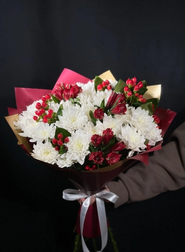Бело-красный вальс от интернет-магазина цветов в 